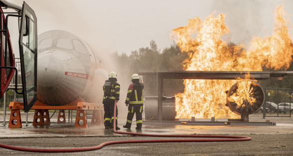 Aviācijas negadījuma simulācija Liepājā