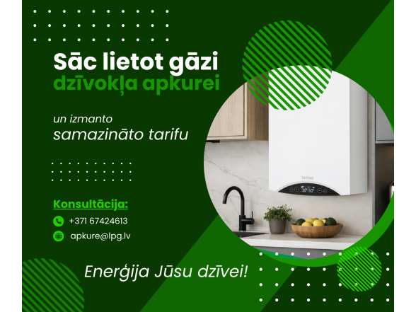 Sašķidrinātās naftas gāzes lietošana dzīvokļa apkurei ar samazināto tarifu